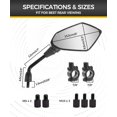 thumbnail image 2 of 2PCS Motorcycle Mirrors,Bike Mirror Handlebar,Motorcycle Accessories 360° Adjustable Motorcycles Wide Angle Rear View Mirror,Suitable for Most Electric Bikes,Scooters,ATVs,Mopeds,Motorcycles, 2 of 6