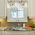 thumbnail image 2 of Yayeee Kitchen Valance Rod Pocket 54" x 18" Living Room Window Curtain, Gray Cute Flower, 2 of 6