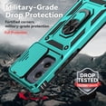 thumbnail image 5 of for Motorola Edge 2024 Case with Slide Camera Cover HD Screen Protector [Military Grade Drop Tested] Magnetic Ring Holder Kickstand Protective Phone Case for Motorola Moto Edge 2024, Mint, 5 of 17