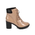 thumbnail image 2 of New Women Breckelles Ranger-22 Polished Round Toe Block Heel Ribbed Combat Boot, 2 of 5
