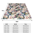 thumbnail image 3 of Honeii Colorful Flowers Print Fleece Blanket - Throw Blanket for Bed, Sofa, Couch, Camping, and Travel , Microplush Ultra Soft Warm Blanket-80"x60", 3 of 7