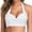 White, variant on Chiccall Women Bikini Top Halter Solid Color Bathing Suit Top Push Up Swim Top Padded Swimsuit Top Only on Clearance