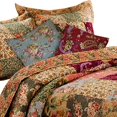 thumbnail image 3 of Benzara BM14931 Kamet Fabric Quilt Set with Floral Prints, Multi Color - Queen Size - 5 Piece, 3 of 5