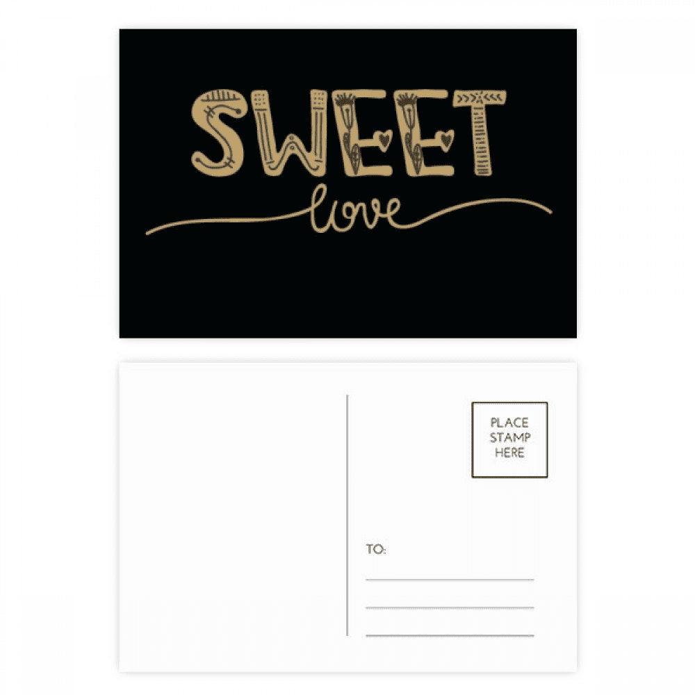 sweet love quote handwrite postcard set birthday mailing thanks greeting card