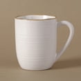 thumbnail image 3 of Famiware Tempus 4-Piece Stoneware Coffee Mug Sets, 14 oz Mugs for Kitchen, Antique White, 3 of 7