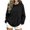 *Black, variant on VBVC Women's Peter Pan Collar Oversized Sweatshirt , Ladies' Long Sleeve Drop Shoulder Pullover , Cozy Casual Tunic Top For Women, *Gray , Large
