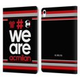 thumbnail image 1 of Head Case Designs Officially Licensed AC Milan Crest Stripes 2 Leather Book Wallet Case Cover Compatible With Apple iPad Pro 11 (2018), 1 of 6