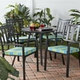 thumbnail image 5 of Greendale Home Fashions 18 x 18 in. Cayman Stripe Outdoor Dining Seat Cushion (4-Pack), 5 of 6