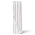 thumbnail image 2 of Mainstays Kids White and Metallic Gold Sun Sheer Overlay Blackout Rod Pocket with Back Tabs Single Curtain Panel, 38" W x 95" L, 2 of 7