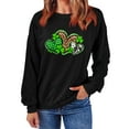 thumbnail image 5 of Charella Sweatshirts for Women St Patricks Day Decorations Long Sleeve Crewneck Tops 2024 Trendy T-shirt,Black,XL, 5 of 5