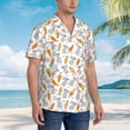 thumbnail image 5 of Balery Cute Rabbit Print Men's Hawaiian Shirts Short Sleeve Beach Shirt Relaxed Fit Vacation Button Down Shirts-3X-Large, 5 of 9