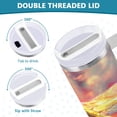 thumbnail image 5 of DIXRUYEE Steel Water Bottles Tumbler Creative Radiant Bee in Bloom Pattern 40oz/30oz, 5 of 9
