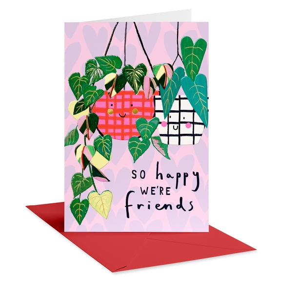 American Greetings Valentine's Day Card for Friend (Hanging Plants)