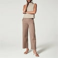 thumbnail image 4 of Rovga Women Pants Stretch Twill Cropped Wide Leg Pant High Waist Casual Trousers Wide Leg Long Pants Stylish Outwear, 4 of 7