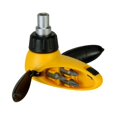 thumbnail image 4 of InstallMates 7-Piece Stubby Ratcheting Screwdriver, Slotted & Phillips, Yellow & Black, 4 of 4
