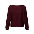 thumbnail image 3 of Innerwin Pull d'Hiver Chaud pour Femmes, Décontracté, Couleur Unie, Thermique, Rouge Vin m, 3 of 6