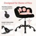 thumbnail image 4 of GloryStar Height Adjustable Cat Back Chair, Vibrant Color-Block Vanity/Desk Chair with Wheels and Soft Cushion, 4 of 9