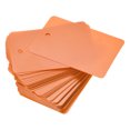 thumbnail image 1 of Unique Bargains Waterproof Eyelet Hole Plastic Shipping Tags,Outdoor Tags,40x60mm Orange 50pack, 1 of 5