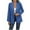 Blue, variant on WXLWZYWL Women's Winter Blazers Jackets Dressy Casual Ribbed Long Sleeve Lapel Fashion Work Business Outerwear