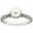 Silver, variant on Sterling Silver Patterned White Freshwater Cultured Pearl Ring