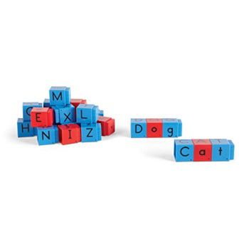 hand2mind Alphabet Linking Letter and Word Building Cubes for Early Reading Set of 142 
