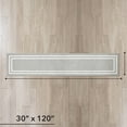 thumbnail image 2 of Washable Skid-Resistant Runner Rug, Border, Light Grey and White, 30 " x 120", 2 of 9