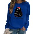 thumbnail image 2 of Sudaderas Navideñas Con Cuello Redondo Para Mujer Suéter Estampado Blusa Suelta Tops Sin Capucha Odeerbi ODB191605, 2 of 5