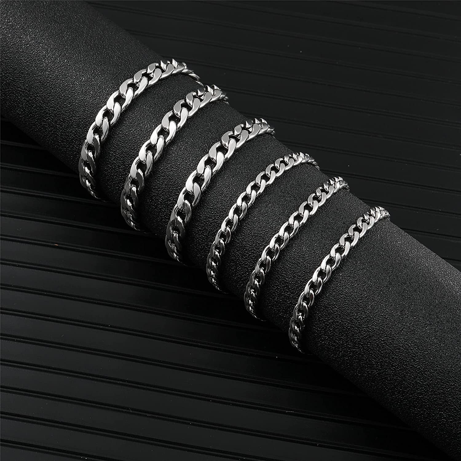 Bracelet Argent&eacute; Homme &agrave; Homme 925, Cha&icirc;ne Cubaine Argent&eacute;e Classique 10mm, Bijou Cadeau D'Anniversaire