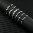 thumbnail image 5 of Chaînes pour Hommes Collier Chaîne Cubaine Hommes Argent Colliers Chaîne Gourmette Robustes Collier Chaîne à Maillons Cubains Acier Inoxydable Garçons Largeur 6/9 mm, 18/20/22/24 Pouces, 5 of 5