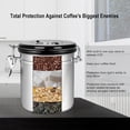 thumbnail image 2 of Airtight Coffee Canister Stainless Steel Coffee Storage Container with CO2 Valve Sealed Cantilever Lid, 2 of 5
