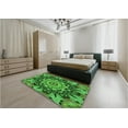 thumbnail image 4 of Ahgly Company Indoor Round Patterned Deep Emerald Green Area Rugs, 5' Round, 4 of 6