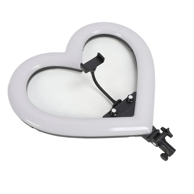 Lumière de Remplissage LED en Forme de Cœur de 19 Pouces, Éclairage Éblouissant, RGB Rechargeable, Colorée, Luminosité Réglable, Éclairage Autonome pour Maquillage, Photographie, Vidéos, Vlog, TikTok