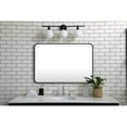 thumbnail image 2 of Soft corner metal rectangular mirror 27x40 inch in Black, 2 of 5