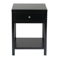 thumbnail image 4 of Wright 23" Tall Black Solid Wood 1-Drawer Nightstand by East at Main, Wooden Farmhouse End Table, 4 of 9