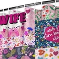 thumbnail image 3 of Waterproof Boho Patchwork Vintage Shower Curtain 72x72 Inch Bohemian Style Stitching Colorful Floral Retro Shower Curtains for Bathroom Hotel Home Decor with 12 Hooks, 3 of 5
