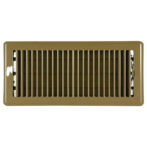 1 PK ZoroSelect Floor Register, 7.5 X 15.5, Brown, Steel