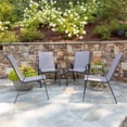 thumbnail image 2 of Bowery Hill Modern Gray Outdoor Stack Chair with Metal Frame, 2 of 12