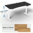 thumbnail image 4 of VIVO Electric 63” x 32” Stand Up Desk, Black 3 Part Table Top, White Frame, 4 of 8