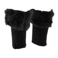 thumbnail image 4 of de piernas de punt mujer de piernas de piernas de punto de piernas Botas Negro Colcomx Calentador de piernas de punto para mujeres, 4 of 8