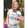 thumbnail image 2 of Land Of The Free Quote T-Shirt Women -Image by Shutterstock, Female Small, 2 of 4