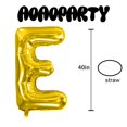 thumbnail image 3 of Globo de letra E AOAOParty de 102 cm en foil dorado, 3 of 6