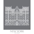 thumbnail image 2 of Fab Funky  20x24 White Modern Wood Framed Museum Art Print Titled - New York The Dakota Building Monochrome, 2 of 4