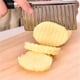 thumbnail image 5 of Cuchillo con filo ondulado para patatas, picador de acero inoxidable, cuchillo basculante para ensalada, cortador de patatas, cortador para freír francés, 2 uds., 5 of 5