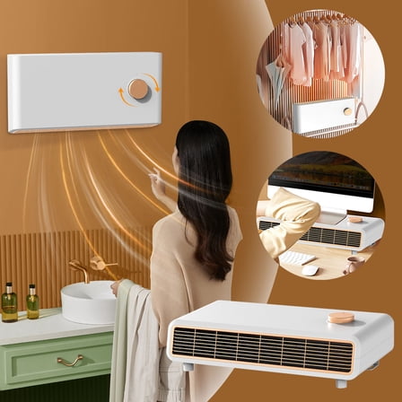 8000 BTU Ductless Portable Air Conditioners No Windows Needed, Wall Air Conditioner with Heaters, Split Ac Heating System, Fast Heating