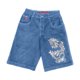 thumbnail image 1 of JNCO Pantalones cortos Y2K Hip Hop 2023 Harajuku gótico bolsillo pantalones vaqueros sueltos pantalones cortos hombres, 1 of 5