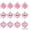 Pink, variant on 12 Pcs Heart Ornaments Set, Valentine's Day Decor with Glossy Matte Glitter Finish, Heart Shaped Baubles for Christmas Tree Wedding, Plastic Hanging Decor with Gold String