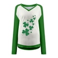 thumbnail image 3 of Pntutb Womens Casual St. Patricks Day Print Long Sleeve Tops V-Neck Womens Blouse, 3 of 4