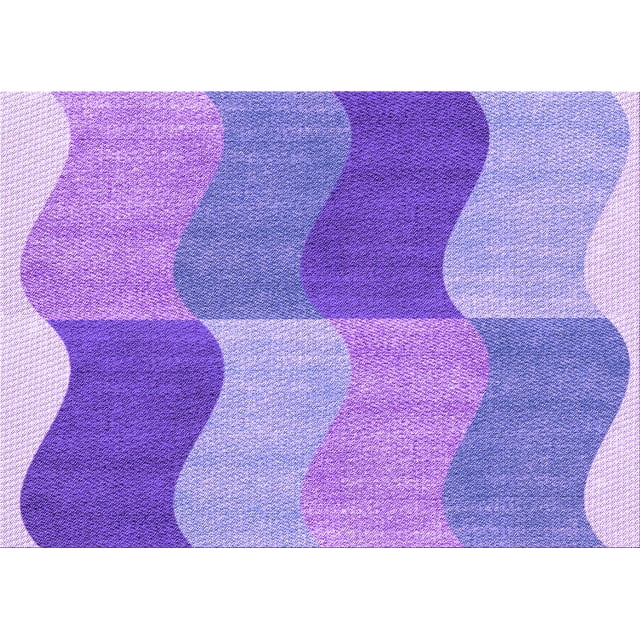 Ahgly Tapis Rectangulaire Lavable en Machine Intérieur Transitionnel Aztech Violet, 8 Pieds x 10 Pieds