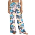 thumbnail image 2 of MYAOYI Women's Summer Hawaiian Tropical Print Wide Leg Pants, Elastic High Waist Casual Trousers, 2 of 7