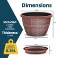 thumbnail image 2 of Whiskey Barrel Planters Lifemaster 25cm Durable Plastic 2-Pack, 2 of 6